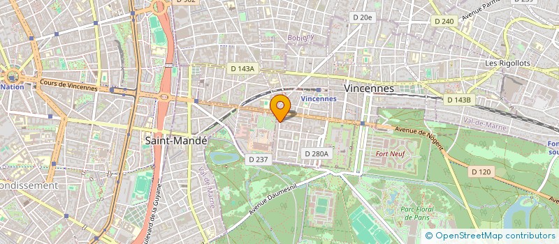 localisation de l'entreprise MONSIEUR MANUEL COUTANT  VINCENNES