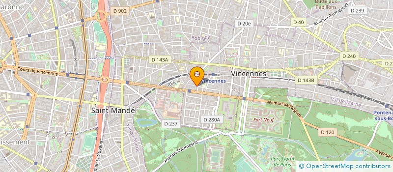 localisation de l'entreprise MONSIEUR MANUEL DA FONSECA FERREIRA à VINCENNES