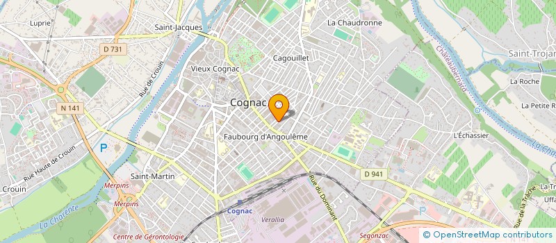 localisation de l'entreprise MONSIEUR MANUEL FLEURQUIN à COGNAC