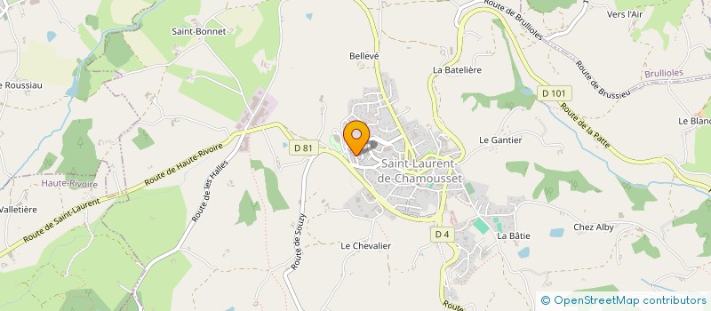 localisation de l'entreprise MONSIEUR MANUEL GAYET à SAINT-LAURENT-DE-CHAMOUSSET