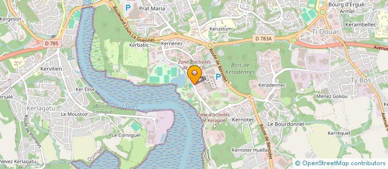 localisation de l'entreprise MONSIEUR MANUEL GUENEUGUES  QUIMPER