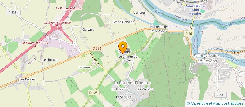 localisation de l'entreprise MONSIEUR MANUEL GUILHERMET  LA BAUME-D'HOSTUN