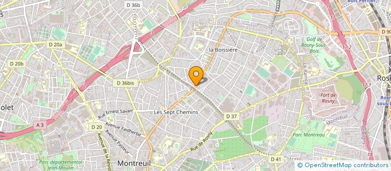 localisation de l'entreprise MONSIEUR MANUEL JAABIRI à MONTREUIL