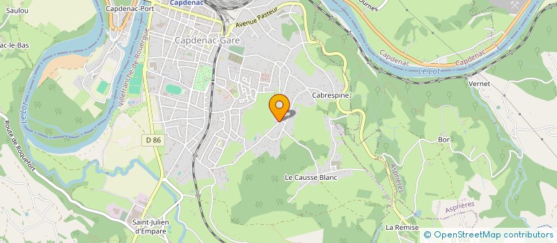 localisation de l'entreprise MONSIEUR MANUEL JARQUE  CAPDENAC-GARE