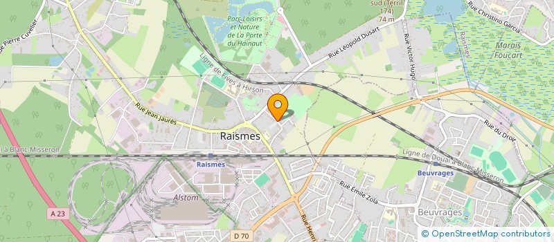 localisation de l'entreprise MONSIEUR MANUEL LANGLET  RAISMES