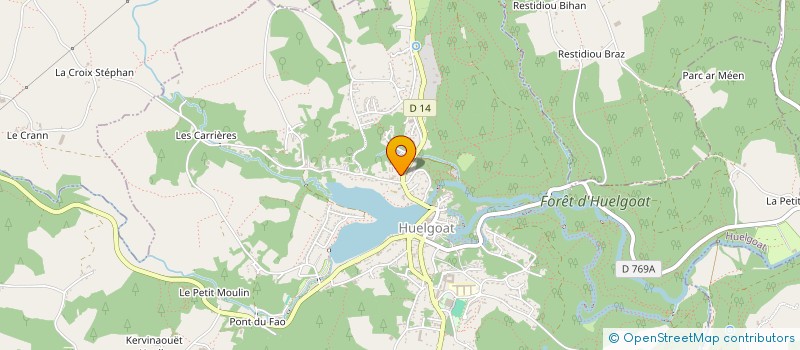 localisation de l'entreprise MONSIEUR MANUEL LE ROUX  HUELGOAT