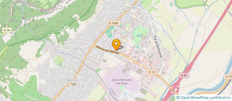 localisation de l'entreprise MONSIEUR MANUEL MARTIN  CROLLES