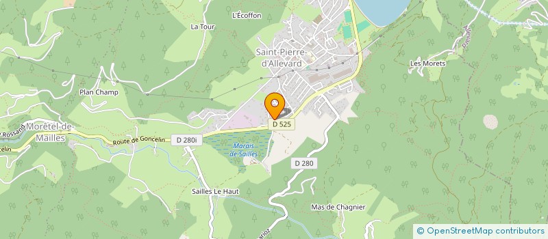 localisation de l'entreprise MONSIEUR MANUEL PINTO  CRETS EN BELLEDONNE