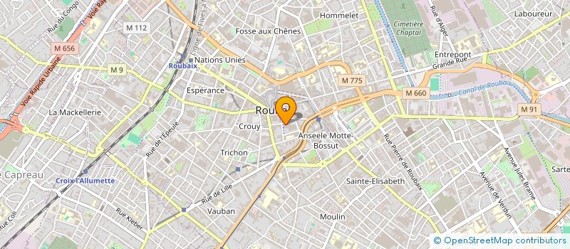 localisation de l'entreprise MONSIEUR MANUEL QUIROS RUIZ  ROUBAIX