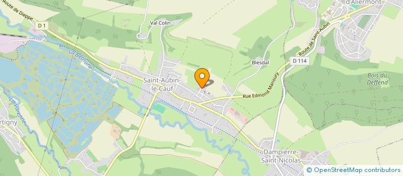 localisation de l'entreprise MONSIEUR MANUEL RAOULT  SAINT-AUBIN-LE-CAUF