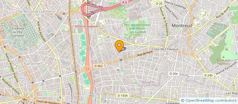 localisation de l'entreprise MONSIEUR MANUEL ROCHETIN à BAGNOLET