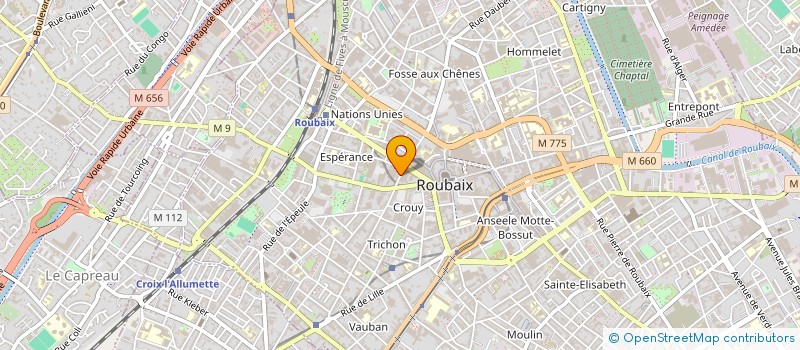localisation de l'entreprise MONSIEUR MANUEL SILVA DA CRUZ à ROUBAIX