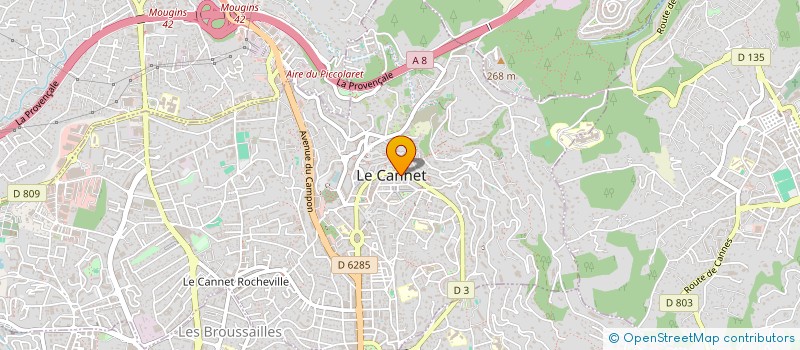 localisation de l'entreprise MONSIEUR MANUEL ZAFFUTO à LE CANNET