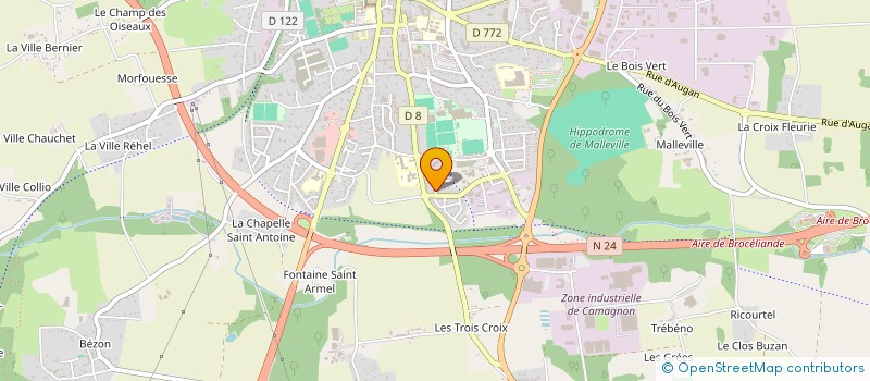 localisation de l'entreprise MONSIEUR MANZON GAUCHER  PLOERMEL