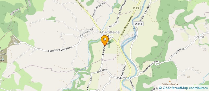 localisation de l'entreprise MONSIEUR MARC AGOUTBORDE  CHARRITTE-DE-BAS