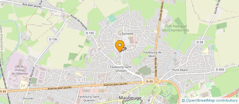 localisation de l'entreprise MONSIEUR MARC-ANTOINE COESSENT  MAUBEUGE