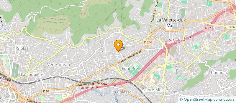 localisation de l'entreprise MONSIEUR MARC AUGUGLIORO  TOULON