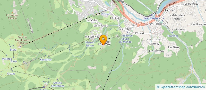 localisation de l'entreprise MONSIEUR MARC BATTENDIER à LES HOUCHES