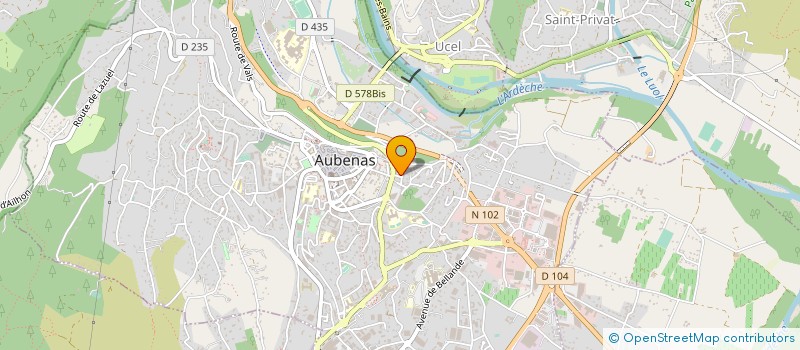 localisation de l'entreprise MONSIEUR MARC BELLEMERE à AUBENAS