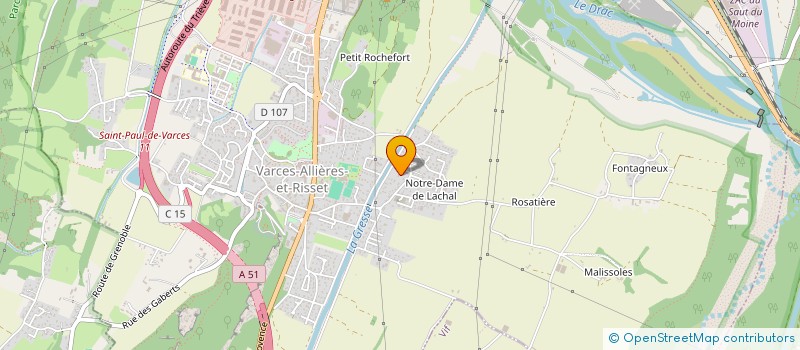 localisation de l'entreprise MONSIEUR MARC BERARD  VARCES-ALLIERES-ET-RISSET