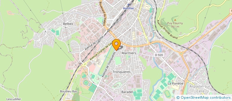 localisation de l'entreprise MONSIEUR MARC BERAUD à AURILLAC
