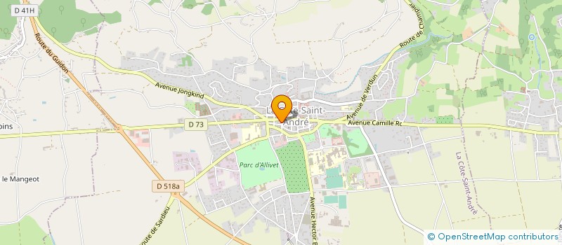 localisation de l'entreprise MONSIEUR MARC BERTHIER  LA COTE-SAINT-ANDRE