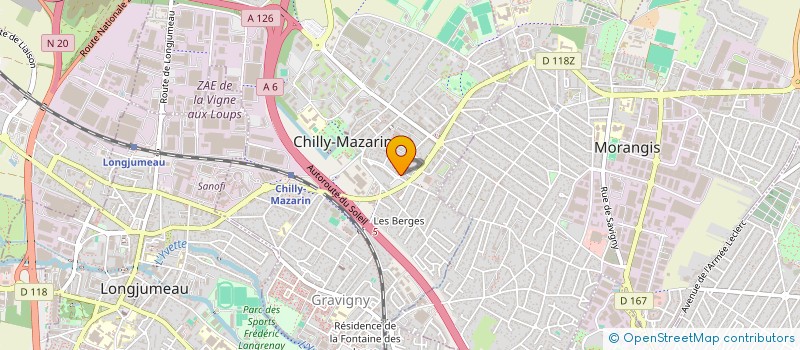 localisation de l'entreprise MONSIEUR MARC BERTHON à CHILLY-MAZARIN