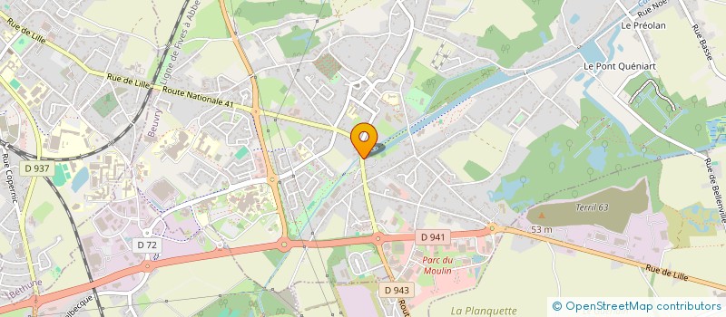 localisation de l'entreprise MONSIEUR MARC BLARINGHEM  BEUVRY