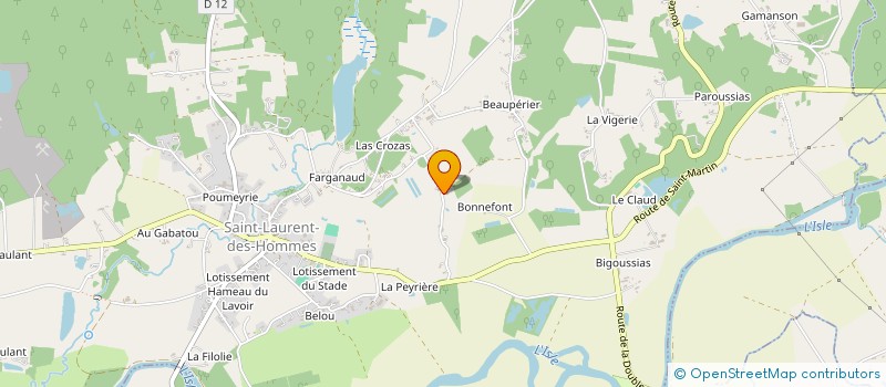 localisation de l'entreprise MONSIEUR MARC BLOT  LA LANDE-DE-FRONSAC