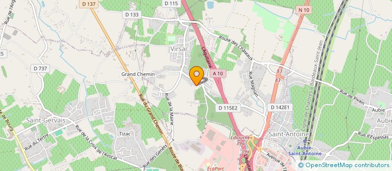 localisation de l'entreprise MONSIEUR MARC BOSSANT  VIRSAC