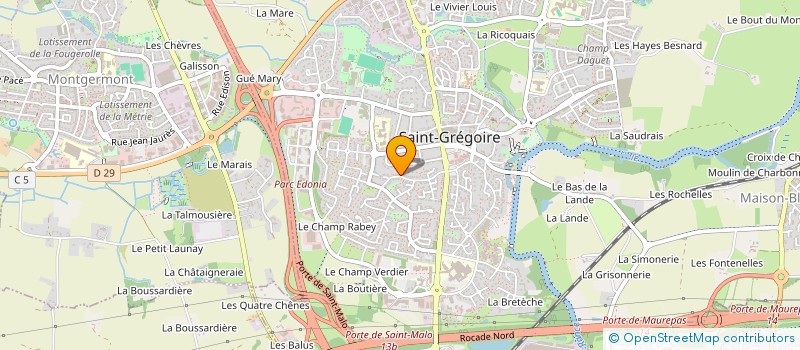localisation de l'entreprise MONSIEUR MARC BOVET  SAINT-GREGOIRE