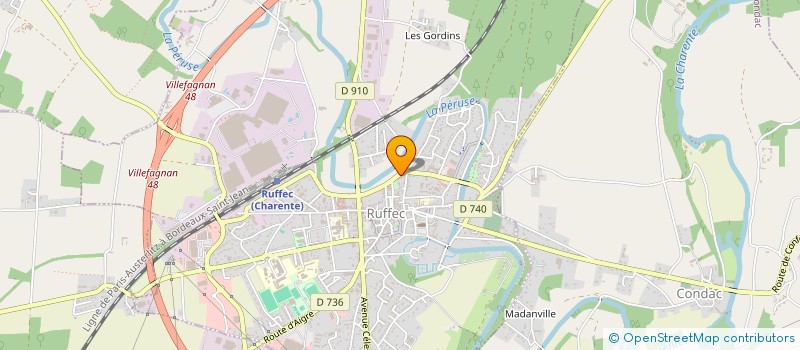 localisation de l'entreprise MONSIEUR MARC BRIAUD  RUFFEC