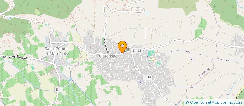 localisation de l'entreprise MONSIEUR MARC BROCHIER  CLARENSAC