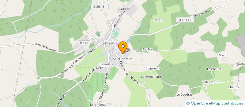 localisation de l'entreprise MONSIEUR MARC BRODUT à CERCOUX