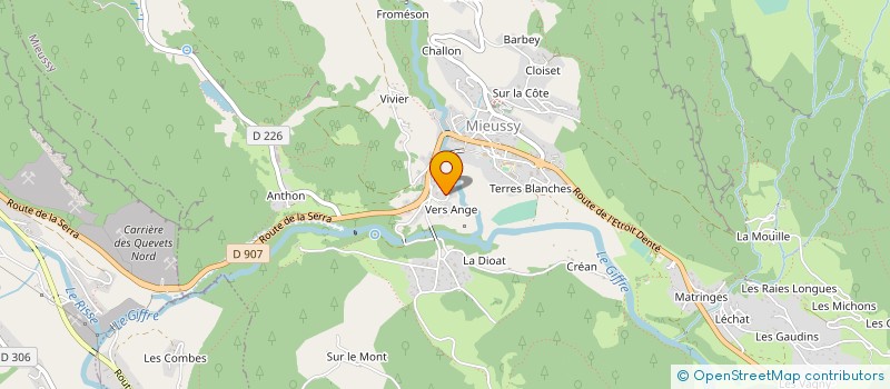 localisation de l'entreprise MONSIEUR MARC BUFFET à MIEUSSY