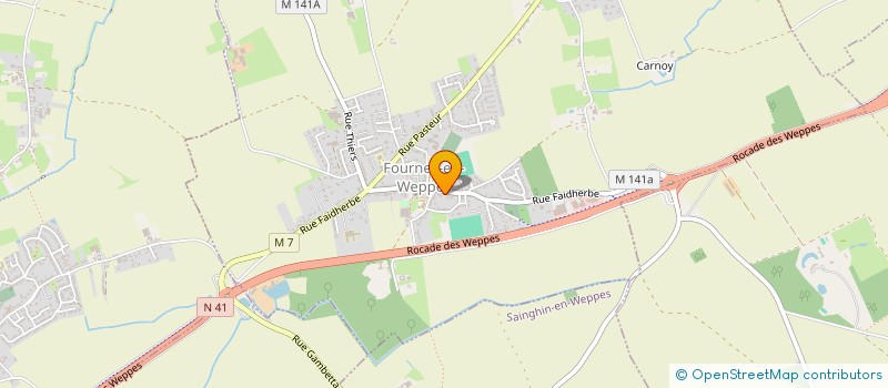 localisation de l'entreprise MONSIEUR MARC CARLIER  FOURNES-EN-WEPPES