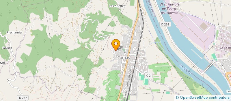 localisation de l'entreprise MONSIEUR MARC CHARRAS  CORNAS
