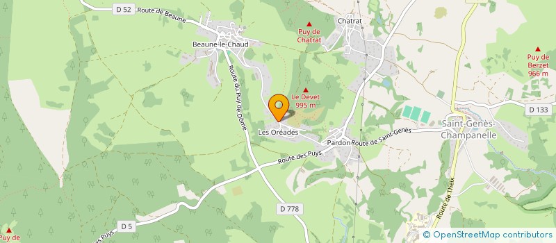 localisation de l'entreprise MONSIEUR MARC CHIRENT  SAINT-GENES-CHAMPANELLE