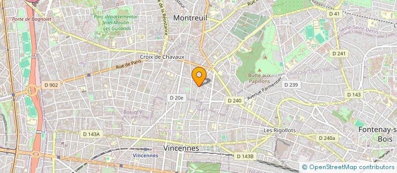 localisation de l'entreprise MONSIEUR MARC CHONIER  MONTREUIL