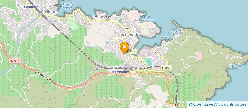 localisation de l'entreprise MONSIEUR MARC CHRETIEN  PORT-VENDRES