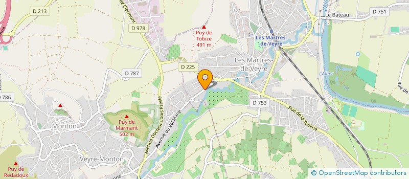 localisation de l'entreprise MONSIEUR MARC CLEMENT  LES MARTRES-DE-VEYRE