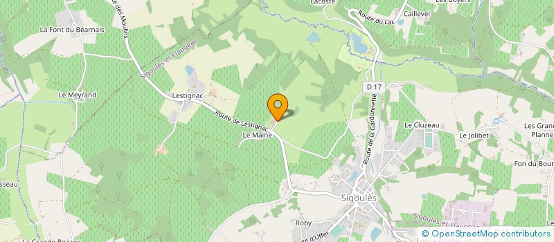 localisation de l'entreprise MONSIEUR MARC COOLEN  SIGOULES-ET-FLAUGEAC