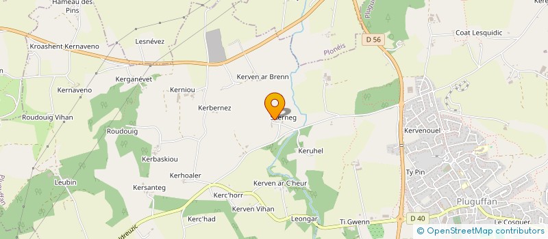 localisation de l'entreprise MONSIEUR MARC COQUET à PLUGUFFAN