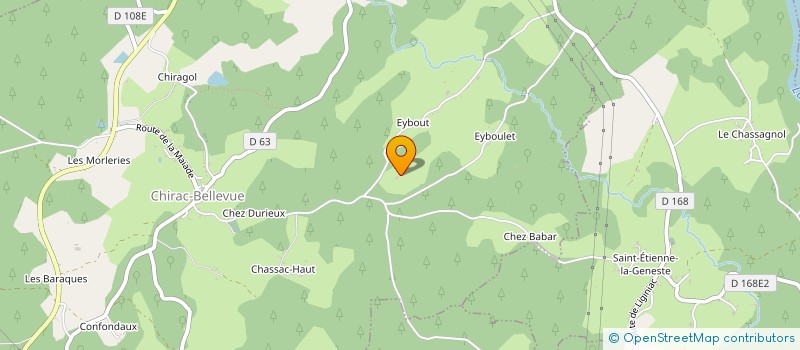 localisation de l'entreprise MONSIEUR MARC D USSEL  CHIRAC-BELLEVUE