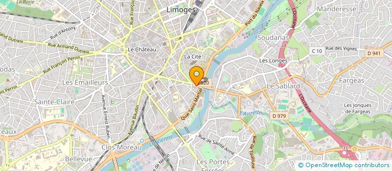 localisation de l'entreprise MONSIEUR MARC DAIGUEPERCE à LIMOGES
