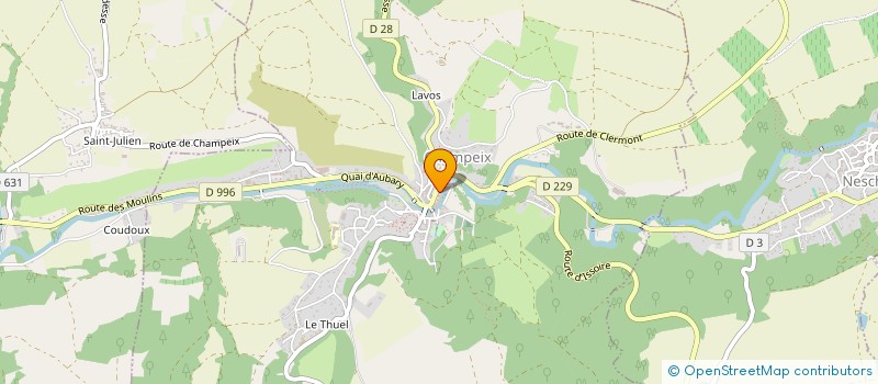 localisation de l'entreprise MONSIEUR MARC DAMES  CHAMPEIX