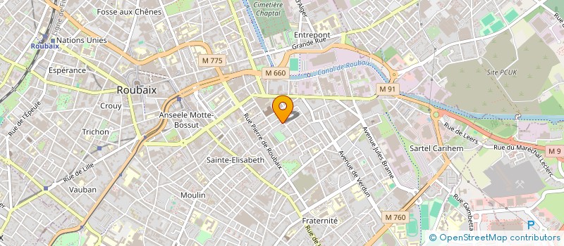 localisation de l'entreprise MONSIEUR MARC DARICK  ROUBAIX