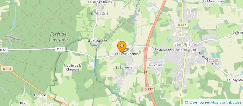 localisation de l'entreprise MONSIEUR MARC DE LA MOTTE DE BROONS DE VAUVERT  MESNIL-ROC'H