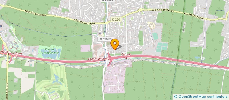 localisation de l'entreprise MONSIEUR MARC DELBOS  GUJAN-MESTRAS