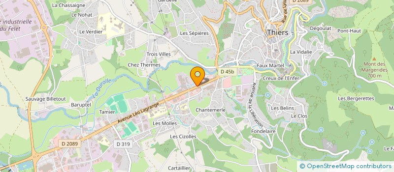 localisation de l'entreprise MONSIEUR MARC DELOSSEDAT  THIERS